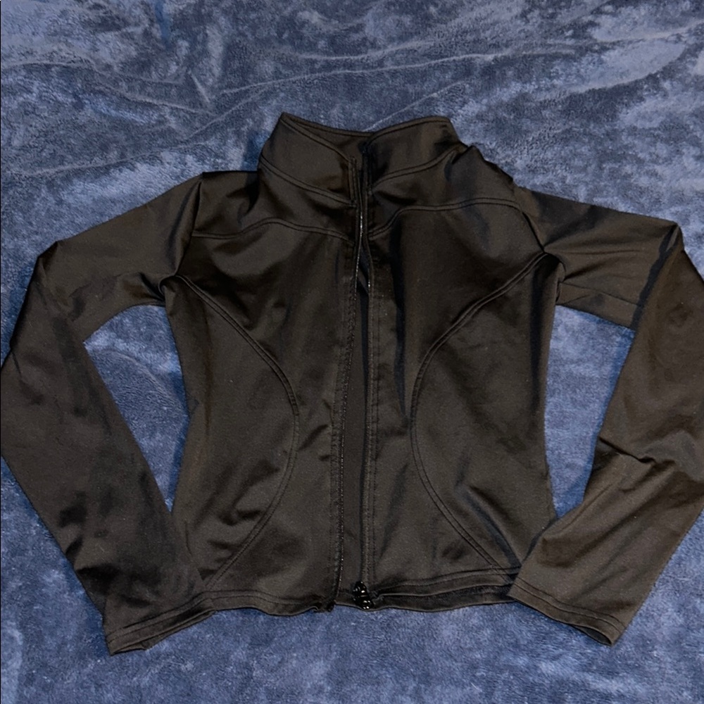 Black work out zip up